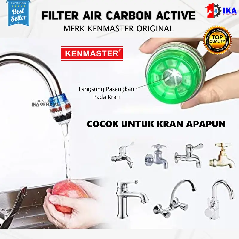 Filter Air Carbon Active 3L Original Saringan Air Kran / Kenmaster Filter Air Carbon Aktif (3L) 1 pcs - Penyaring Air SARINGAN AIR KRAN BATU SUSUN 6X PENYARING FILTER SUPER MURAH / FILTER AIR / FILTER KRAN AIR 3