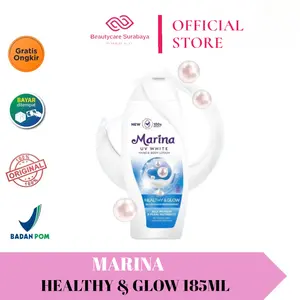 NEW Marina UV WHITE HEALT & GLOW 3X ACTIVE WHITE HAND & BODY LOTION 185 ML Tubuh Pencerah