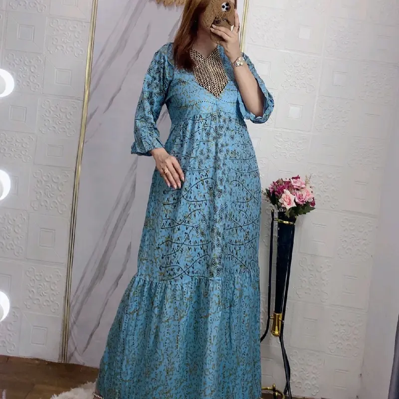 gamis rayon | gamis susun canda motif Bunga Casual Cantik Formal Motif Santai 1
