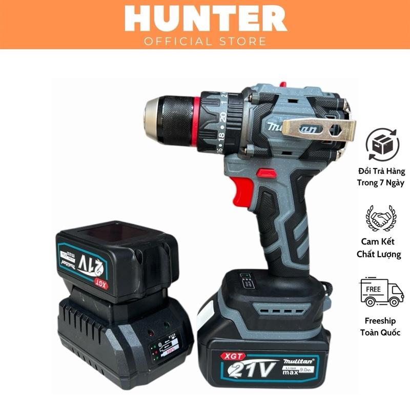  Máy Khoan Pin Mulitan M21V-3369 Grey đầu kẹp 10ly autolock động cơ từ k chổi than 3 chức năng có búa chân pin phổ thông 4cm 