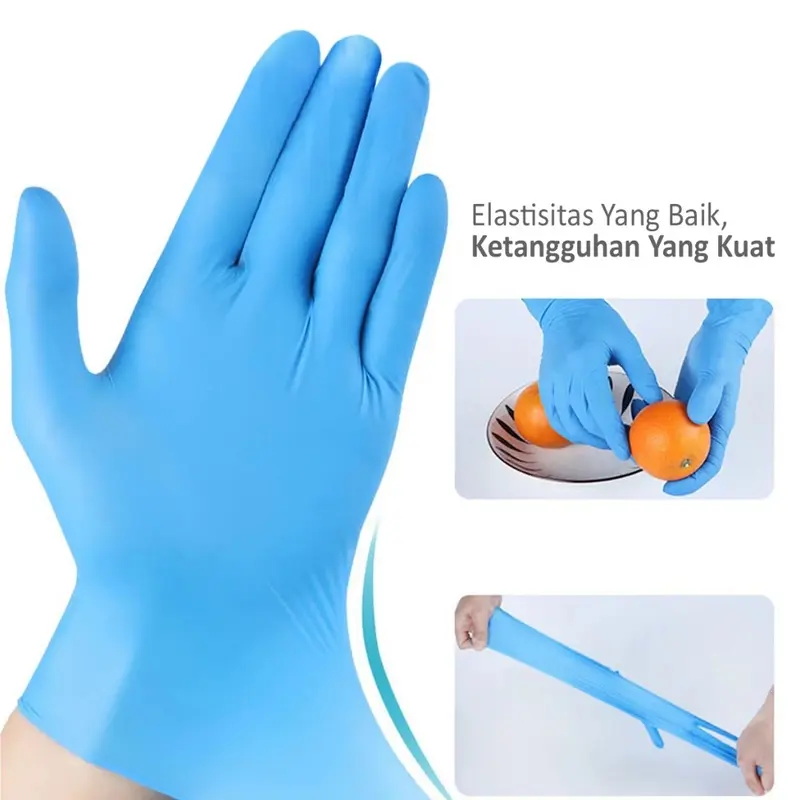 Sarung Tangan Karet Nitrile Gloves Multifungsi Isi 20pc Powder Free Cleaning Supplies 2