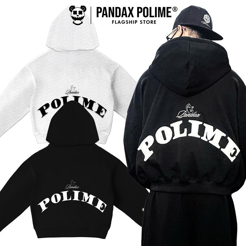 Áo khoác nỉ chân cua không xù chống nắng Hoodie zip big boxy cổ cao thoáng mát bigsize pandax polime unisex nam nữ