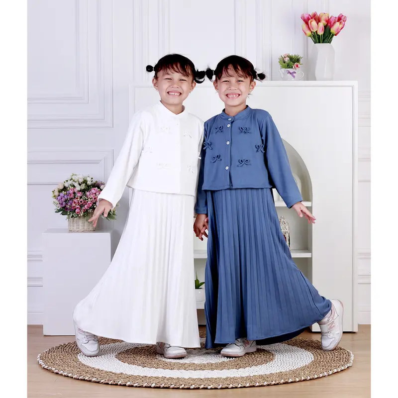 Dungdungkids Gamis Anak Aurora Coquette 2 in 1 Knitt Plisket 3 - 11 Tahun 0