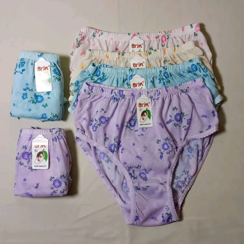 3PCS CELANA DALAM WANITA OBRAL MOTIF BUNGA SIZE S M L XL 3L 4L 5L  Katun Dewasa ORIN 3