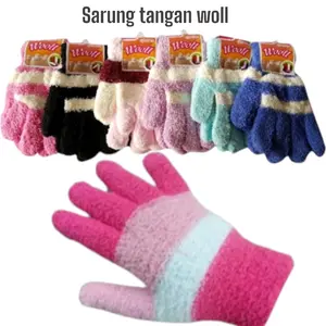 Sarung Tangan Wanita Woll Motif Pelangi - 1 Pasang - Gloves