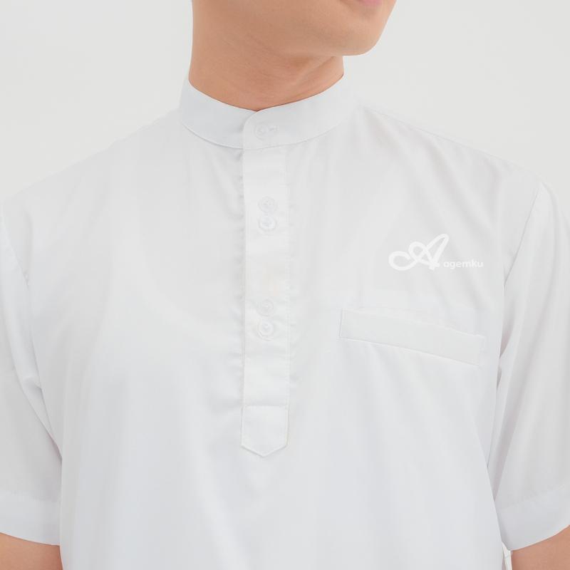 Rayyan Kemeja Koko Cottonsilk Basic Polos Pria Lengan Pendek tersedia BIG SIZE BESAR 1