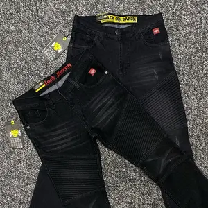 Celana jeans panjang BIKERS pria terbaru Hitam Slimfit Nyaman Keren