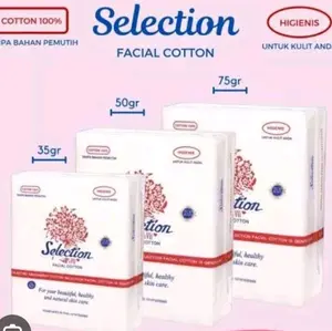 Kapas Wajah Selection Kemasan Pack 35gr/50gr/75gr
