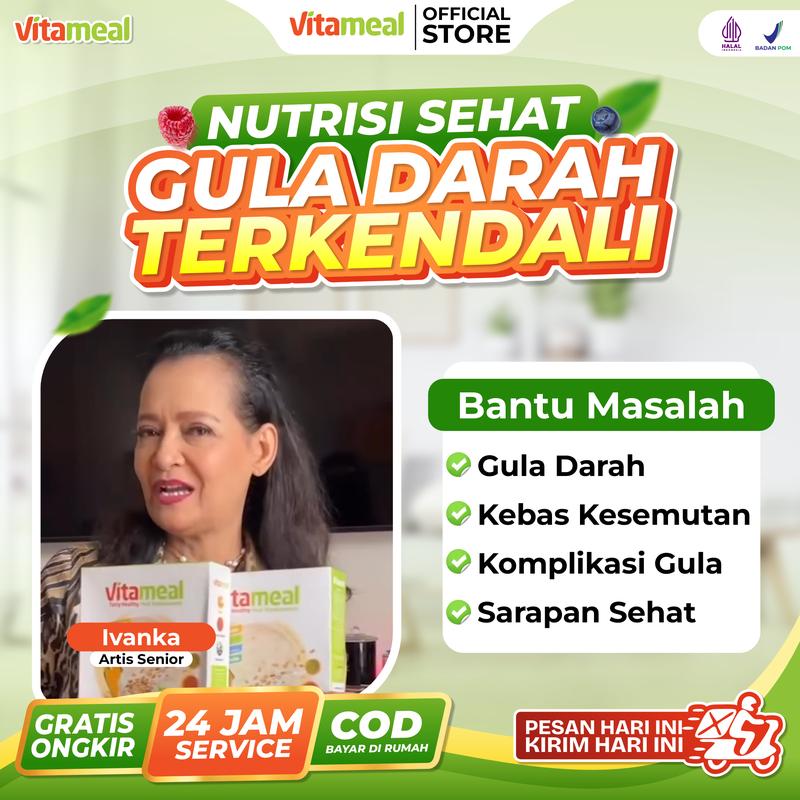 [Sereal Viral] Vitameal, New Variant Less Sugar | Original Resmi | Bantu Masalah Gula Darah | Sumber Nutrisi Makanan Sehat | Cereal Food Granola Oatmeal | Sereal Susu Dairy Milk 0