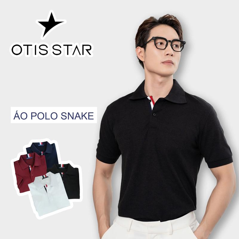 Áo Polo co giãn đàn hồi không ủi vải sợi sóng cao cấp định lượng 250gsm. OTIS STAR Nuvin