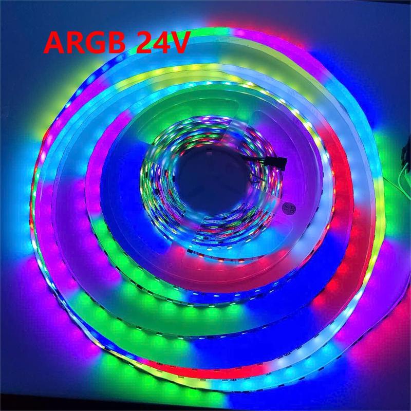 Đèn Led ARGB 24V WS2811 60led/m 16 triệu màu hiệu ứng đuổi nháy theo nhạc đèn trang trí nội thất tòa nhà ô tô xe tải