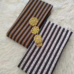 Kain lurik coklat putih batik asli pekalongan katun prima high quality halus lembut nyaman di pakai ukuran panjang 200cm lebar 110cm Kemeja