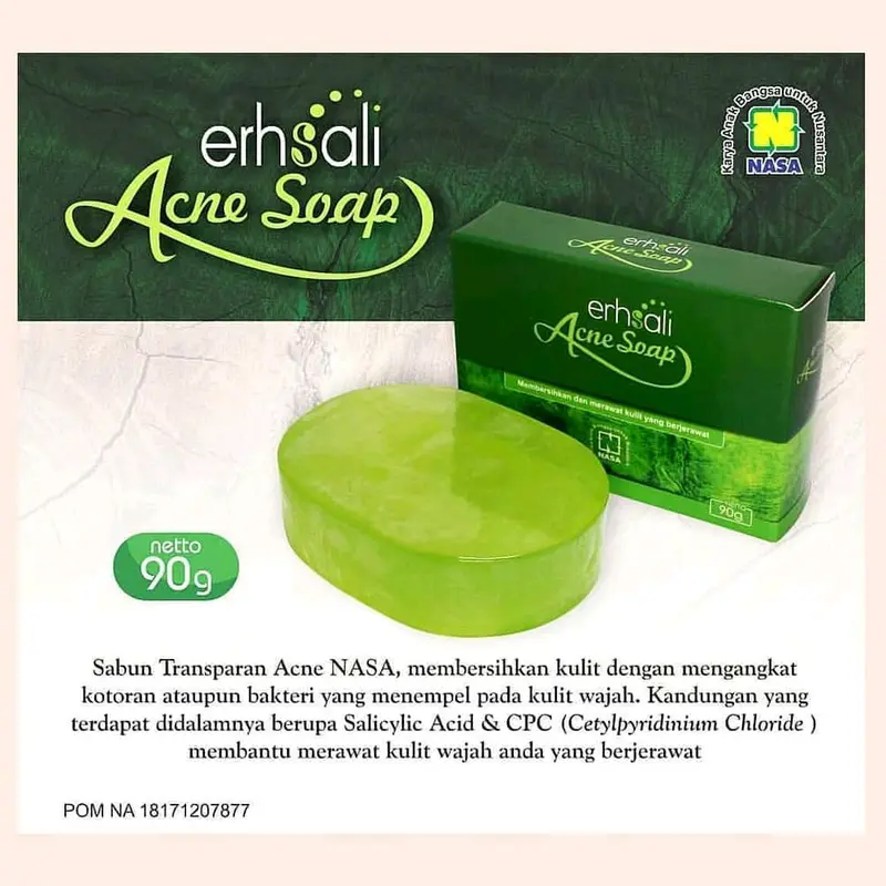 Sabun Wajah Erhsali Acne Soap Eaafs Original Nasa perawatan jerawat 1