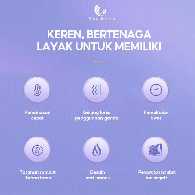 Product Introduction of [IschaIndyofc]HAN RIVER Hair Dryer & Catokan Rambut Set / Low Watt Pengering Rambut & curling iron 2 in 1 Catokan Hitam 21