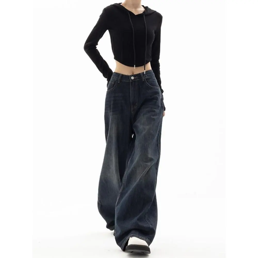 Women Wide Leg Jeans Harajuku Baggy Denim Trousers Oversized Grunge Streetwear Y2k Autumn Pants Korean Fashion