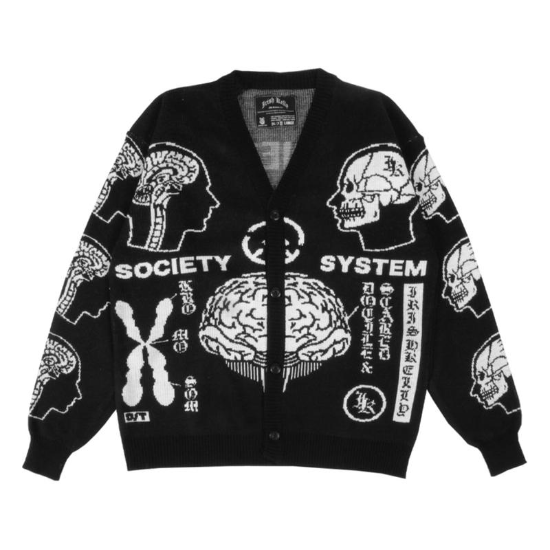 Irish Kelly Cardigan Society System Black Knitwear | Jaket Rajut Hitam Knit 3