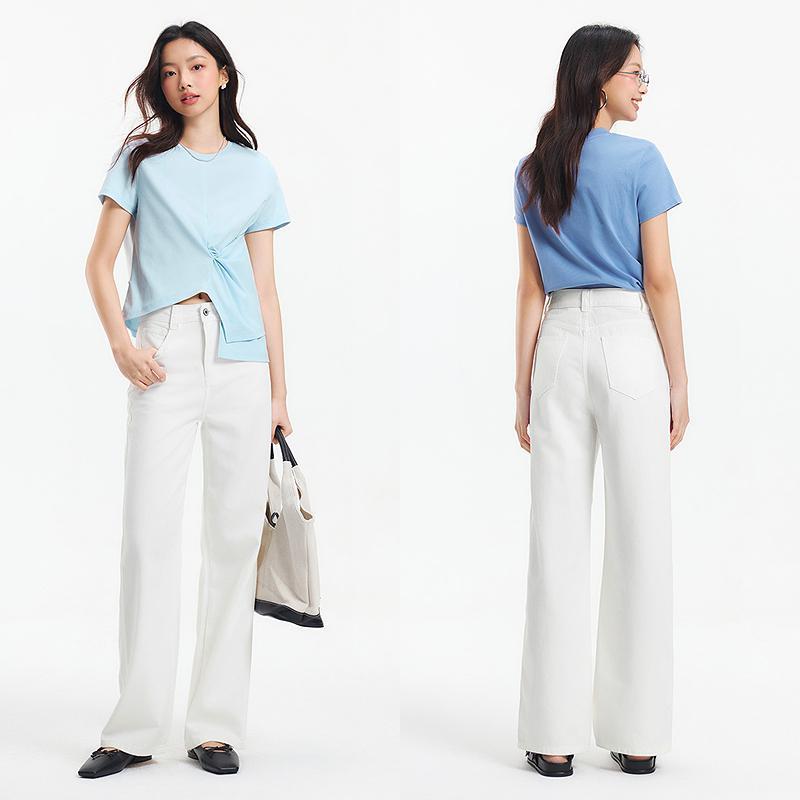  Semir Quần Jean Denim Dành Cho Nữ Cảm Giác Ngầu Quần Ống Rộng Phong Cách Mới Mùa Hè 2025 Chân Dài Lên Hình Dài Đến Sàn Hợp Xu hướng 