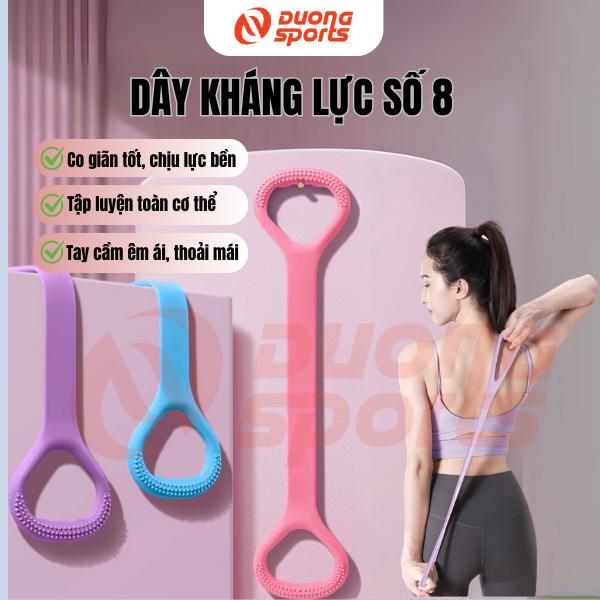 Dây Kháng Lực Số 8 DƯƠNGSPORT Tập Tay, Vai, Lưng, V3. Dây Đàn Hồi Chất Liệu Silicon Tập Gym, Tập Yoga Tại Nhà. Dây Kéo Tập Toàn Thân