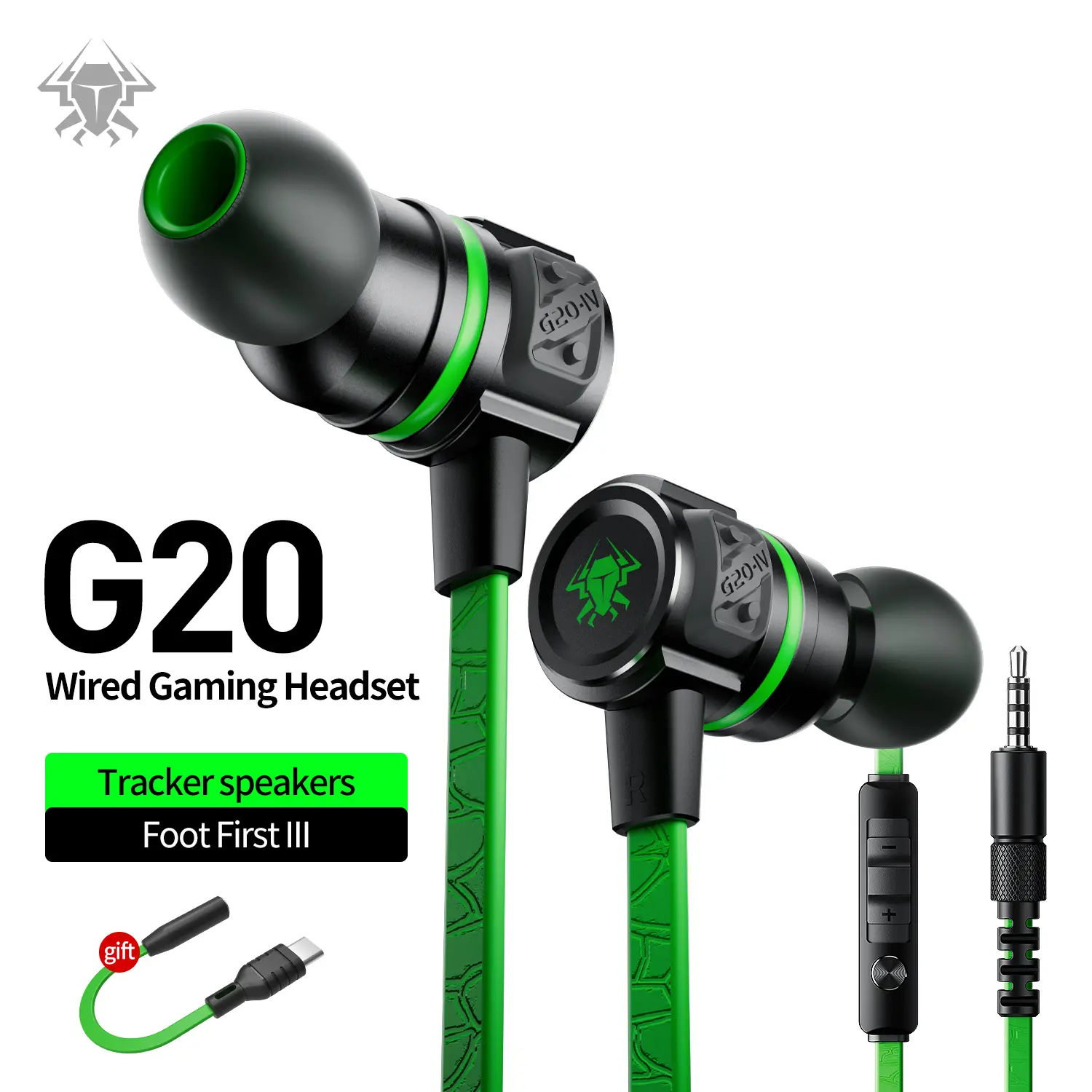 PLEXTONE G20 Wired game earphones for in ear esports listening, positioning, and chicken eating
