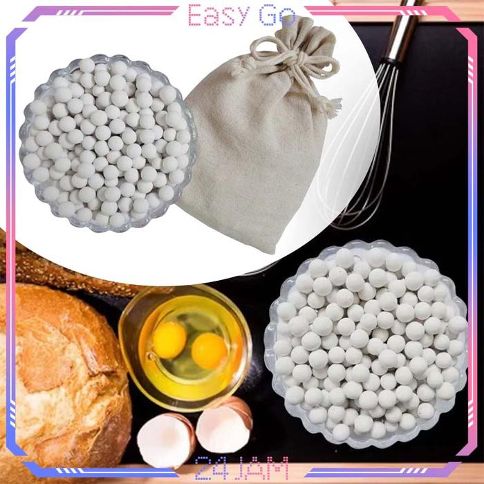 Jual 500g Ceramic Baking Stone Pie Baking Stone Pie Baking Beans Beads ...