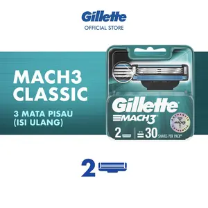 Gillette Mach 3 Classic Isi Ulang Pisau Cukur Pencukur Isi 2