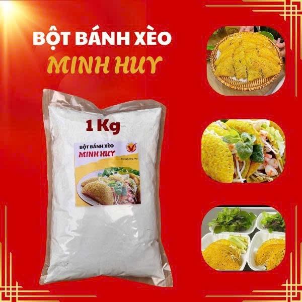 Combo 10kg bột bánh xèo+1kg bột bánh xèo tặng thêm sét 50 lá bánh đa cuốn bánh xèo có hướng dẫn miễn phí cách đổ bánh xèo và pha nước chấm chua ngọt làm nộm ăn kèm