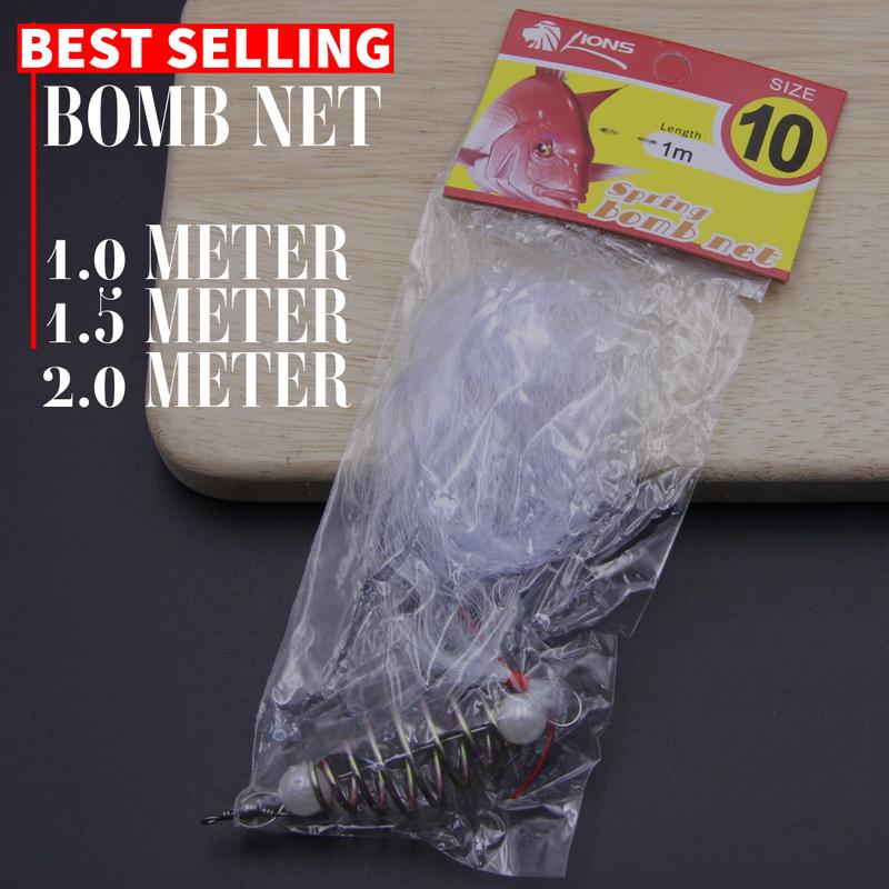 Lions Bomb Net bom net fishing SPRING BOMB jaring ketam talapia ...