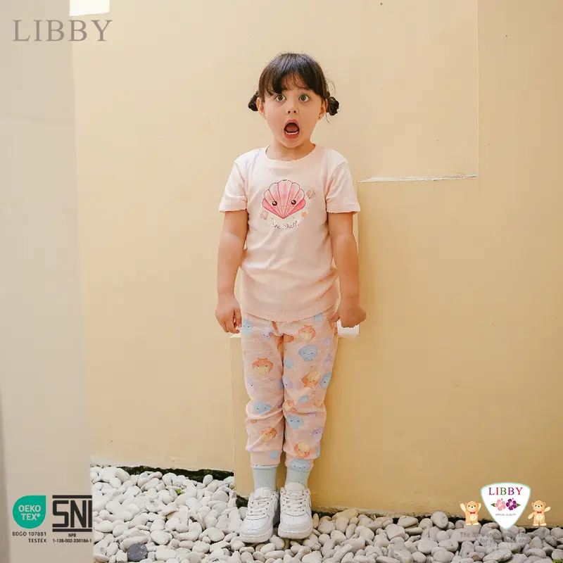 LIBBY Setelan Bayi & Anak Panjang Celana Panjang Cotton Rib Girl Anak Perempuan 0-5 Tahun (1 Stel) - Oblong Cotton Tipis | Giggles Groove | Safari & Surf 8