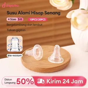 20 PCS Pacifiers Dot Bayi Peristaltik Leher Slim Botol Susu Hemat Harga Model XNZ