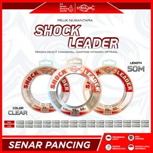 SENAR RELIX NUSANTARA SHOCK LEADER 50 METER | CLEAR | SENAR LEADER KUAT & ELONGASI TINGGI