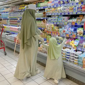 Little Tsurayya - Abaya Knit Hana Salur Couple Ibu Anak (di jual terpisah)