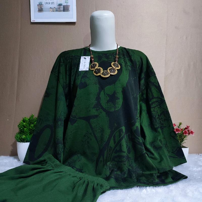 Setelan Kaos jumbo . Ld 120-130cm . Realpict 5