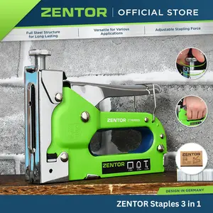 ZENTOR Staples Tembak 3 in 1 Staple Gun 4 - 14mm ZT160003S / 1 Type ZT160001S (Kompetible 4 in 1 - Tidak Free Isi Satples)