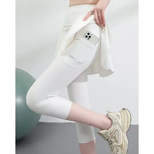 Rok Legging Sport HIgh waist Kantong Hp - Legging senam Wanita Premium tebal  dan Halus 2