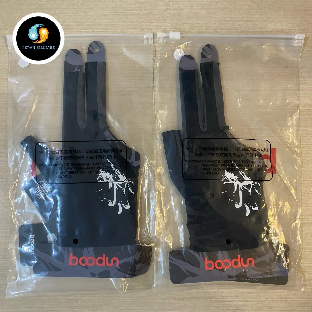 Boodun Billiard Glove - L - BLACK / BLUE / RED / ROSE RED