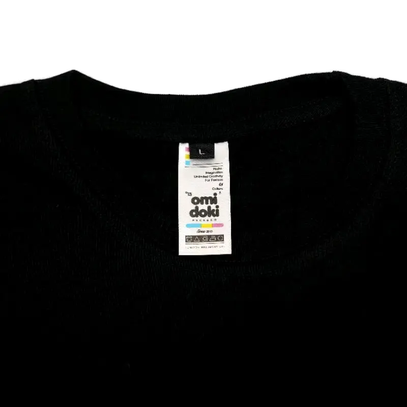 Kaos Omidoki Hitam Flowy T-shirt Katun Combed 24s Unisex Cowok Nyaman 5