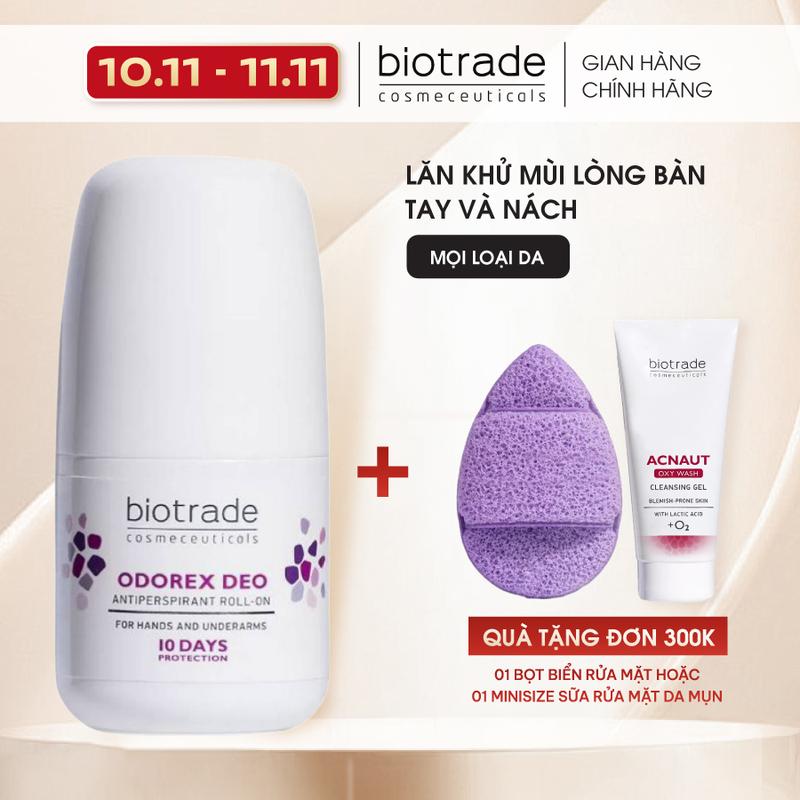 Lăn Khử Mùi Biotrade Odorex Deo Antiperspirant Roll On lòng bàn tay và nách Biotrade 20ml