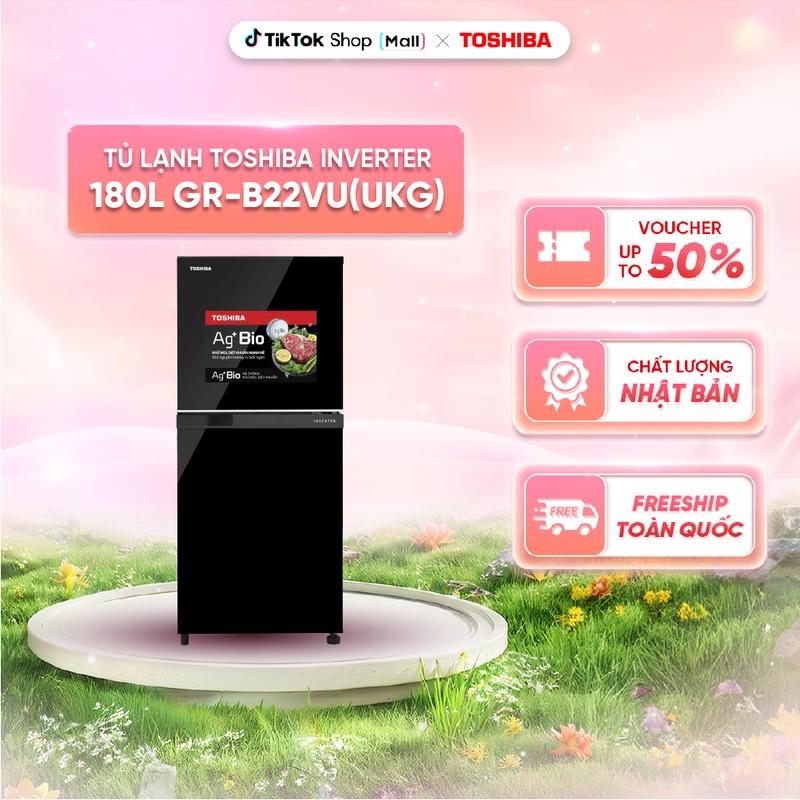 Tủ lạnh Toshiba Inverter 180 lít GR-B22VU(UKG) - Hàng chính hãng, bảo hành 2 năm