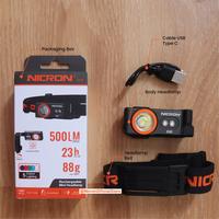 Gambar Nicron Mini Headlamp D10 Senter Kepala 500 lumen - Jaraka Cahaya 72 meter - 5 warna cahaya - Outdoor Camping - Maintenance Charger Usb dari Nicron Official Store Kota Administrasi Jakarta Barat 2 Tokopedia