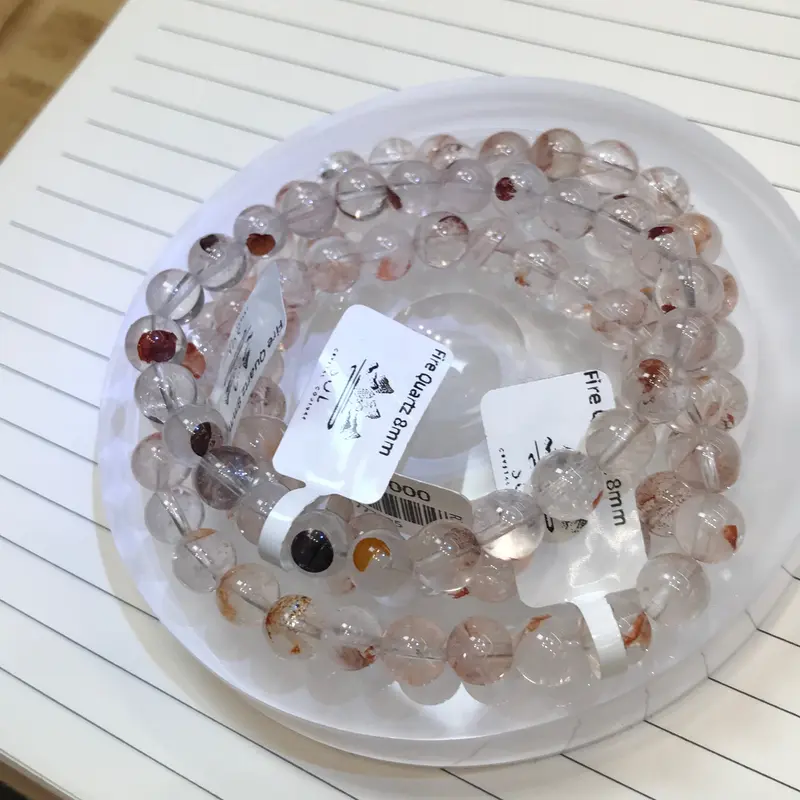 Fire Quartz 8mm Crystal Bracelet 2