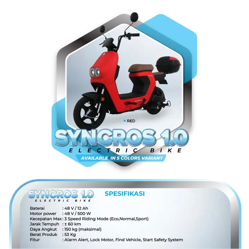 Sepeda Listrik Syncross 1.0 - Garansi Pembelian 2