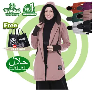 (100% Ori ) HIJACKET ELEKTRA | JAKET WANITA - TEBAL MENGHANGATKAN dan  Kekinian - Jaket Hijaber Muslimah Syari | Jaket Wanita Panjang | Outerwear For Hijaber Basic Korean Style