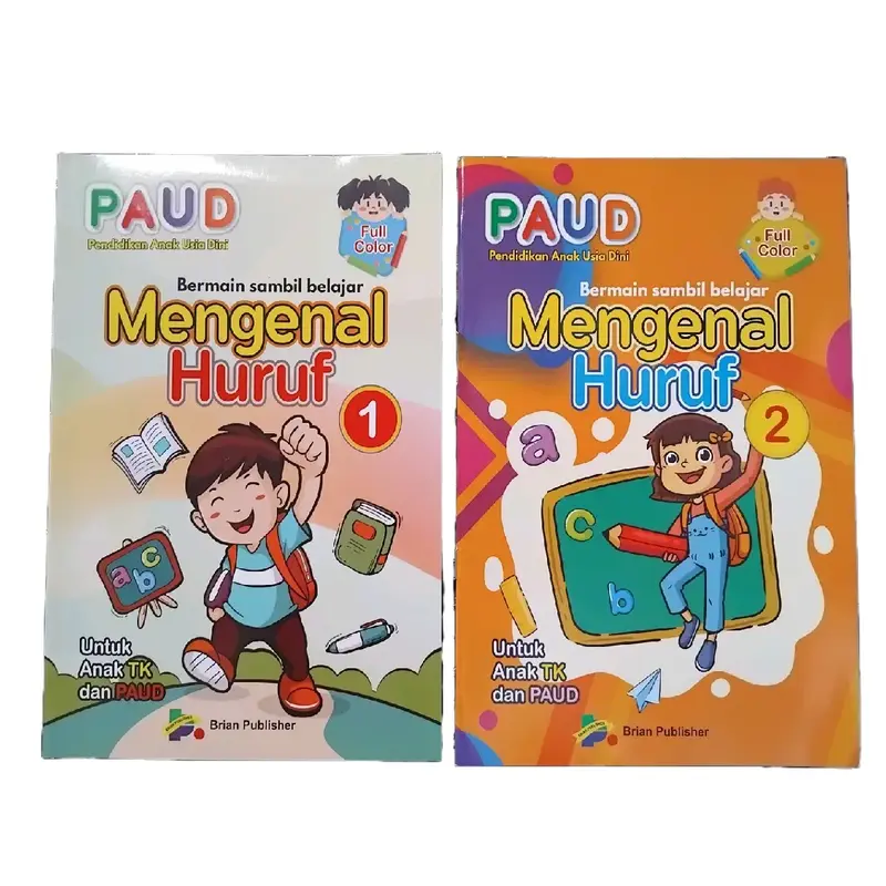 Buku PAUD Bermain Sambil Belajar Mengenal Huruf 1 2 Full Color - BP 0