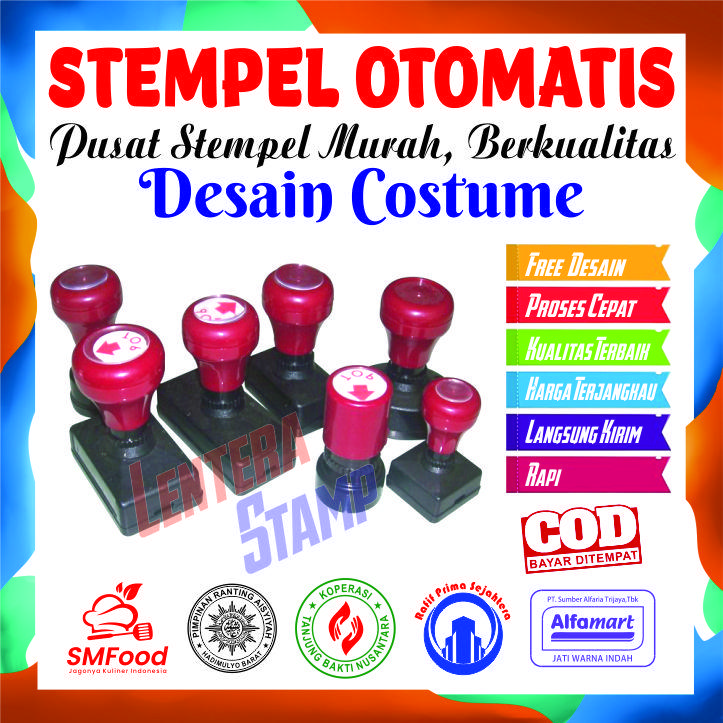 Stempel otomatis / warna Desain Costum