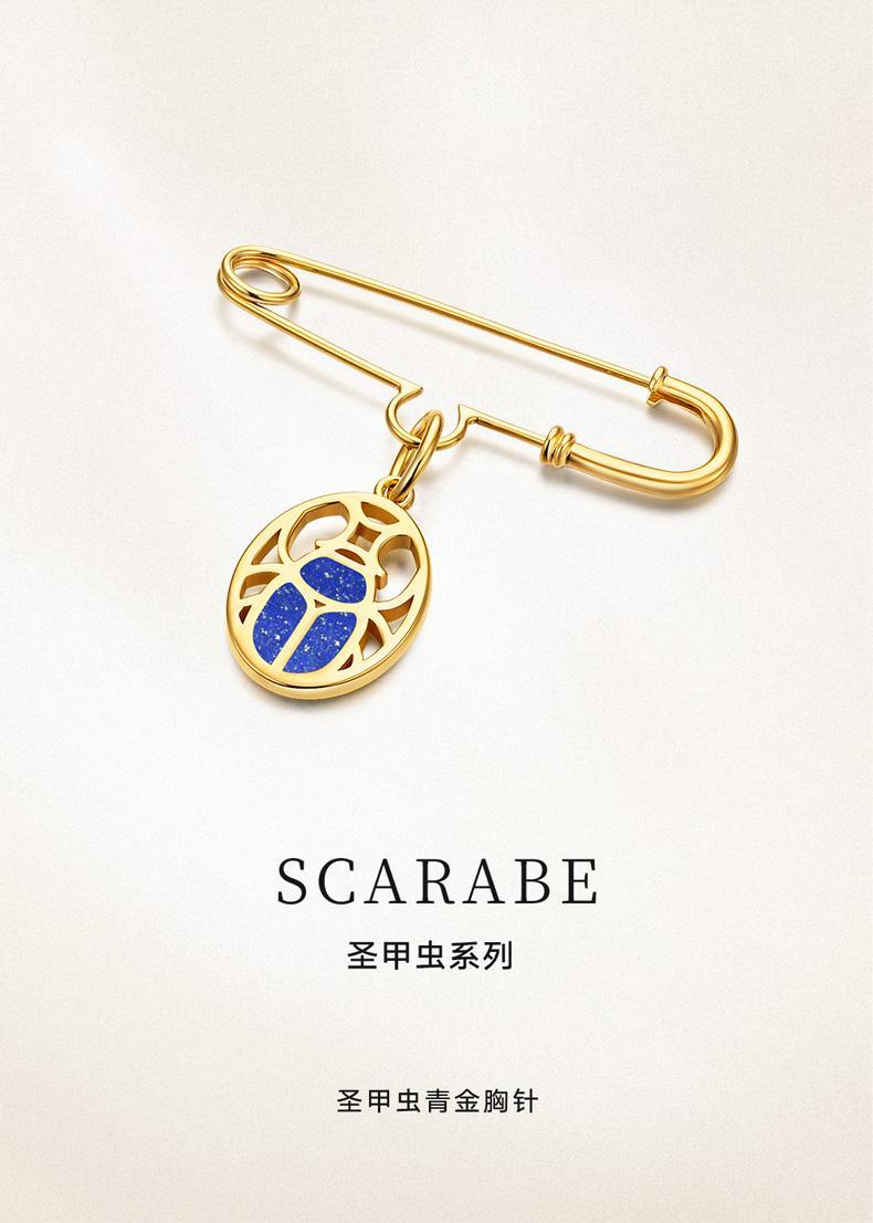 Product Introduction of Circle Scarabe Brooch For Women Daily Party 0