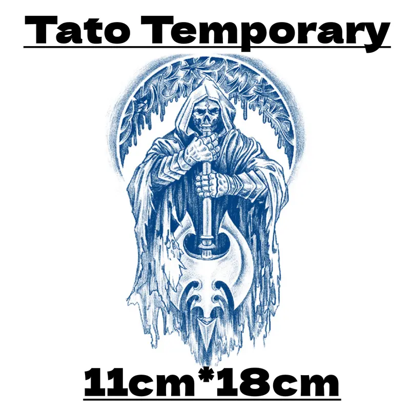 Premium Tattoo Temporary Tahan Lama 15 Hari Tato Temporer Semi Permanen 11x18 Cm Anti Air Cowo Cewe Keren Lengan Tangan Dada Kaki Motif Naga Jangkar Geisha Tulisan Minimalis Tato Kecil Waterproof Tatoo 5