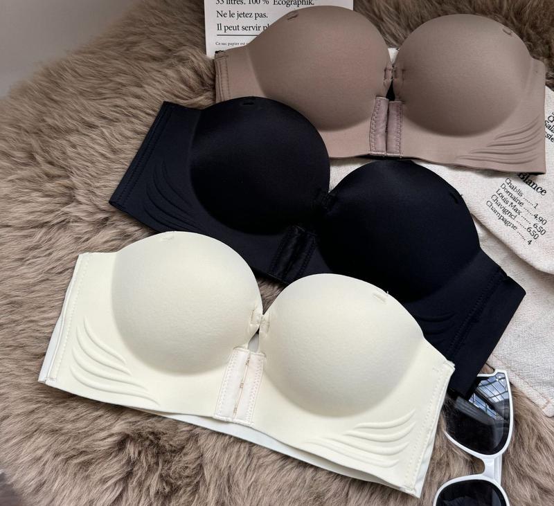 Áo Ngực Liền Mạch Không Dây Thoải Mái Mềm Mại Không Dây Đẩy Lên Đồ Lót Phong Cách Cơ Bản Và Tối Giản Dành Cho Nữ Thời Trang Voi Women Bra
