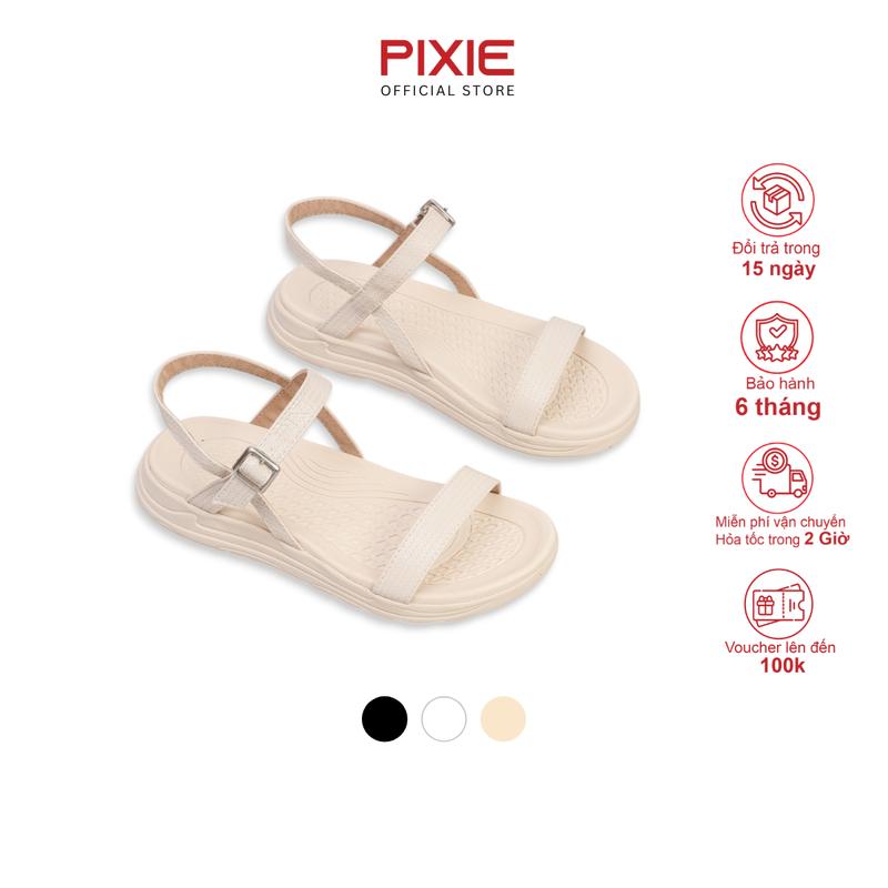 Giày Sandal Đế Xuồng 3cm Quai Ngang Pixie H230