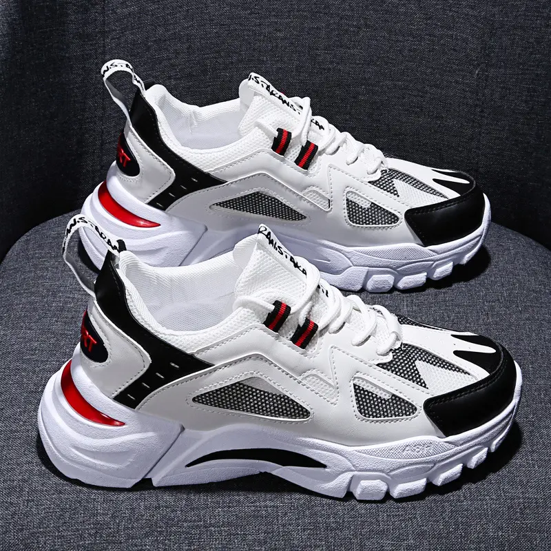 [COD] Sepatu Pria Baru 2025  Sport Jaring Bersirkulasi Sol Tebal Sepatu Olahraga Trendi Serbaguna Pria Peninggi Badan Casual Running Sneaker Kasual Shoes