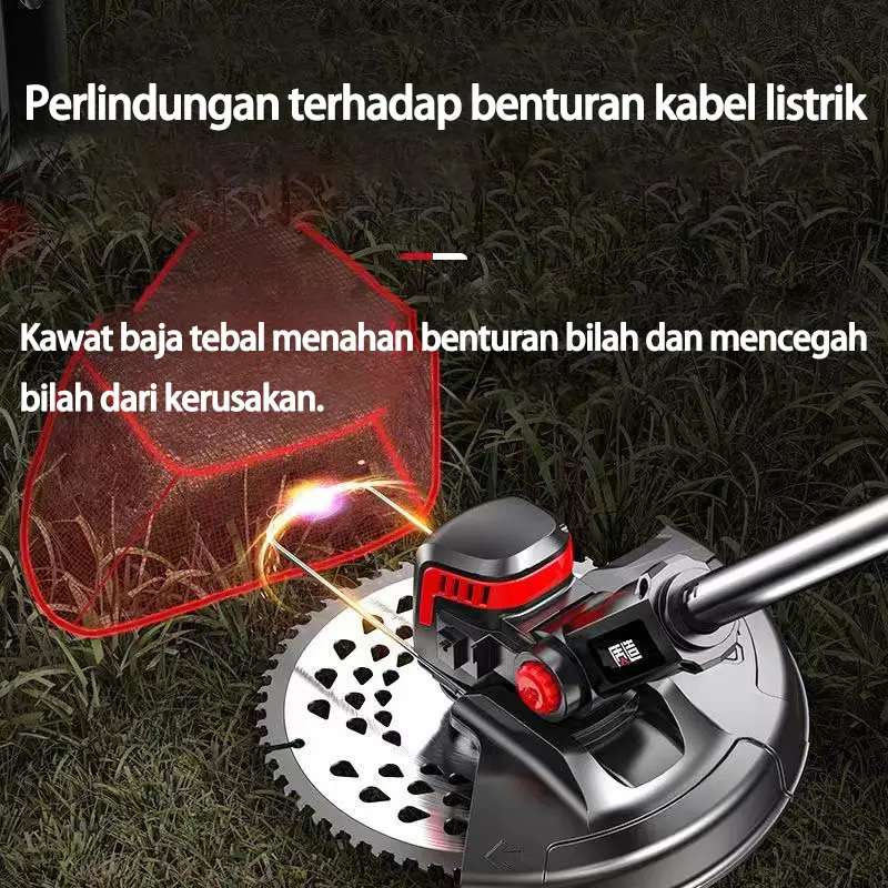 FUYAON Mesin Potong Rumput FY106 Brushless Pemotong Rumput Alat 48V Potong Rumput Baterai Lithium Grass Trimmer 5